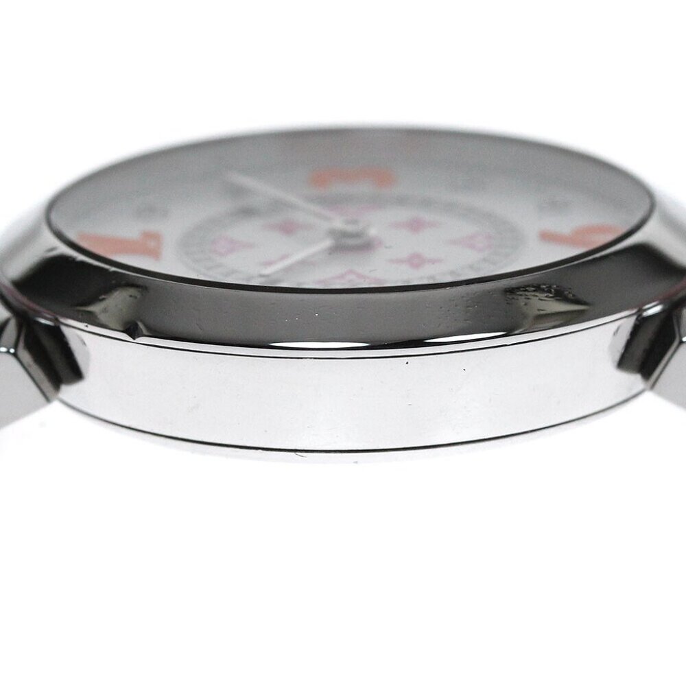 LOUIS VUITTON Tambour Slim MM QA146 8P diamond Quartz Ladies Watch - Picture 7 of 11